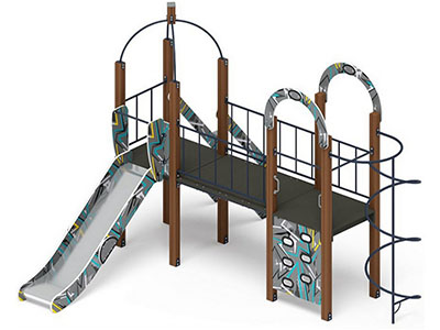 Детская игровая площадка Лаборатория веселья-3 (серая)