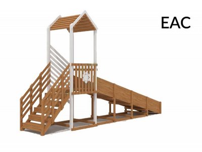 Зимняя горка Snow Fox, скат 5 м, без ограждения