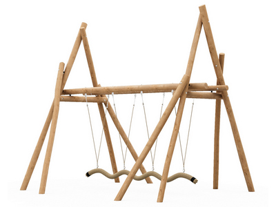 Качели Триумф 16 на бревнах с естественной кривизной