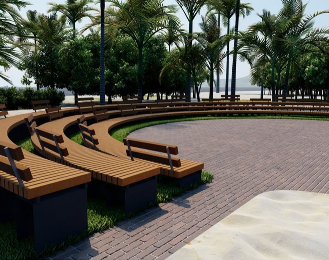 Амфитеатр Радиус 6-8 м, со спинками - вид 2