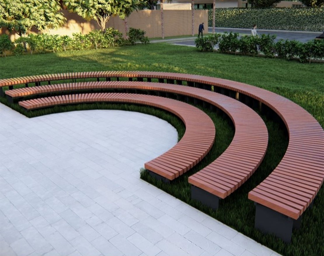 Амфитеатр Радиус без спинок, радиус 3-5 м - вид 5