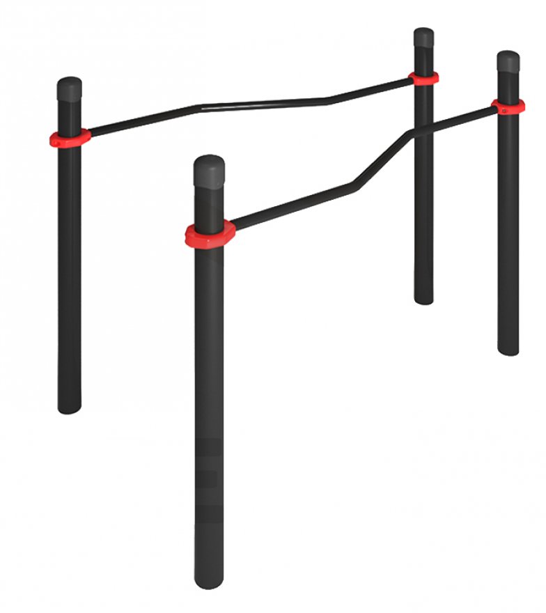 Брусья изогнуто-горизонтальные - вид 2