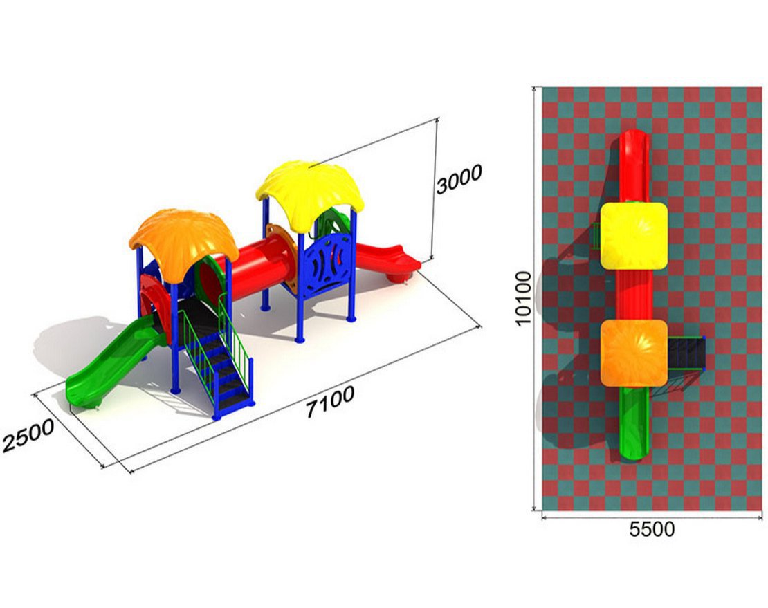 Детская игровая площадка Радуга 1.2.1 - вид 3