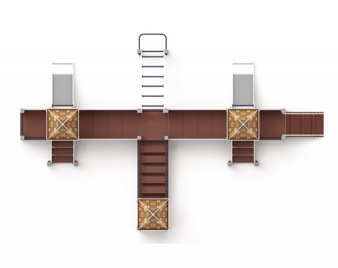 Детская игровая площадка Картонная фантазия-5 (с крышей) - вид 2