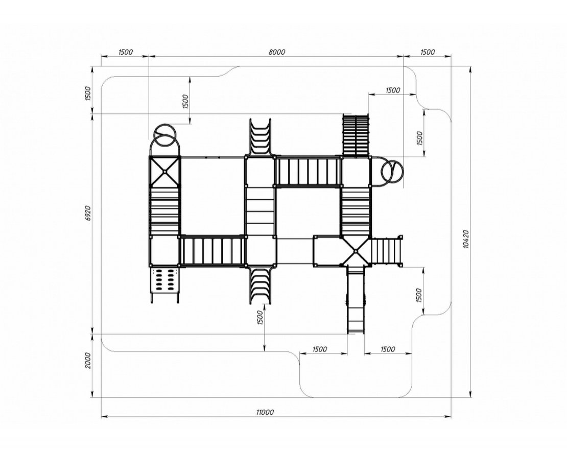 Детская игровая площадка Орнамент цветной-2 - вид 2