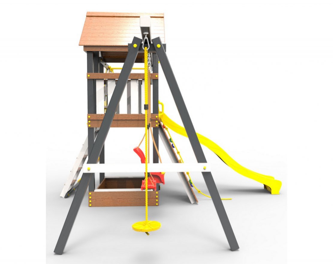 Детская игровая площадка Сорбет Ваниль с турником и шведской стенкой - вид 2