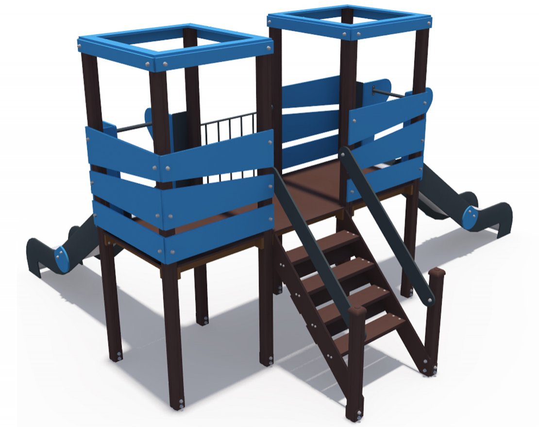 Детский игровой комплекс Геометрия Н-1200 ДИО 09000 - вид 2