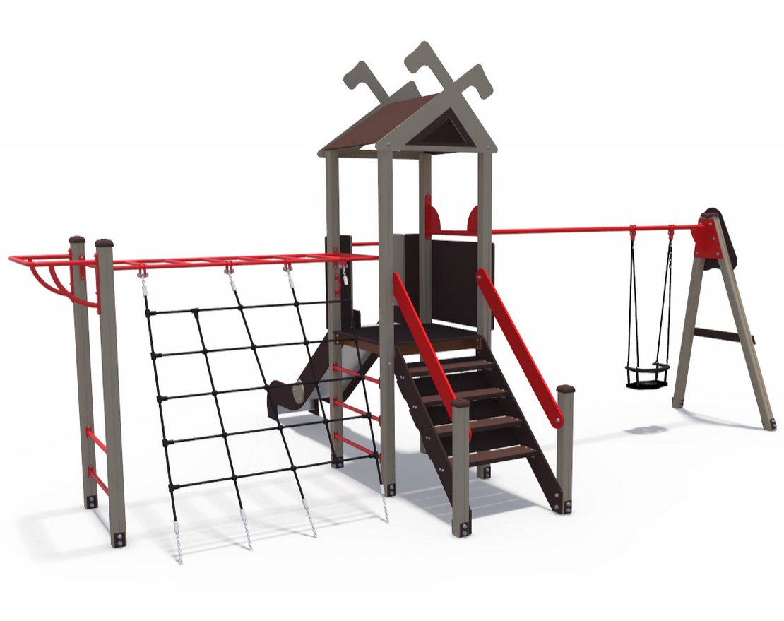 Детский игровой комплекс Лесная долина с качелями ДИО 06050 - вид 2