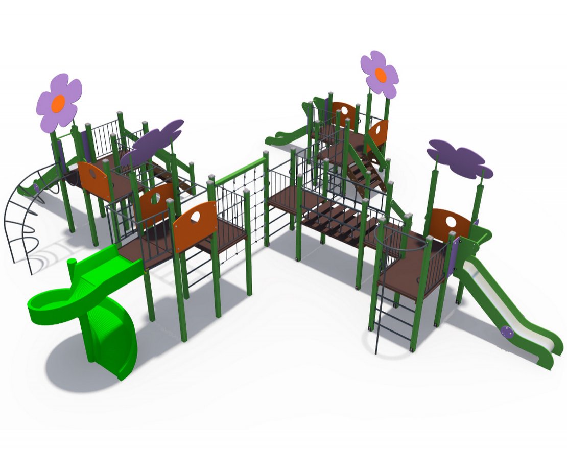 Детский игровой комплекс Цветочный город ДИО 04114 - вид 2