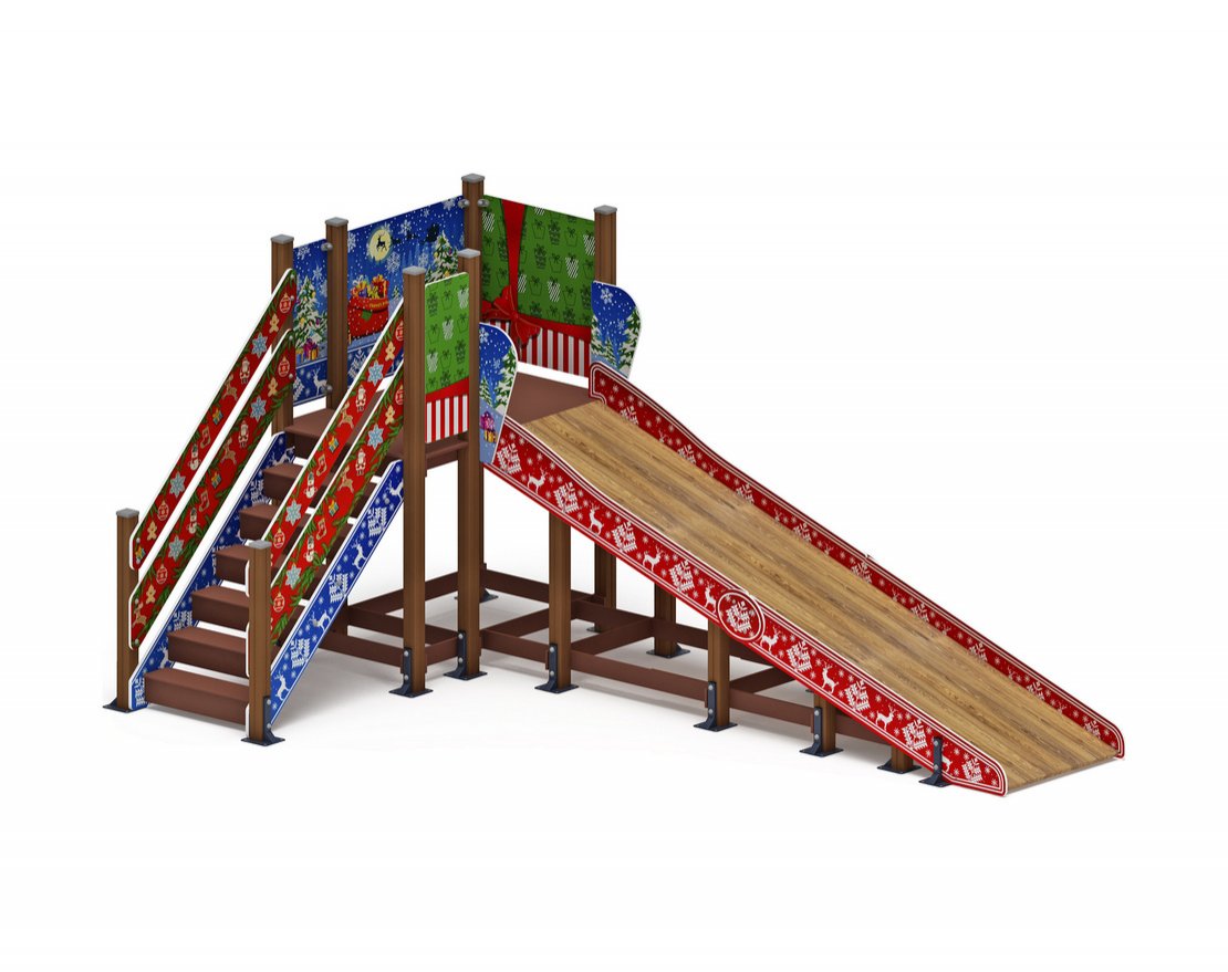 Горка Снежный вихрь Новогодний h=1500 - вид 2