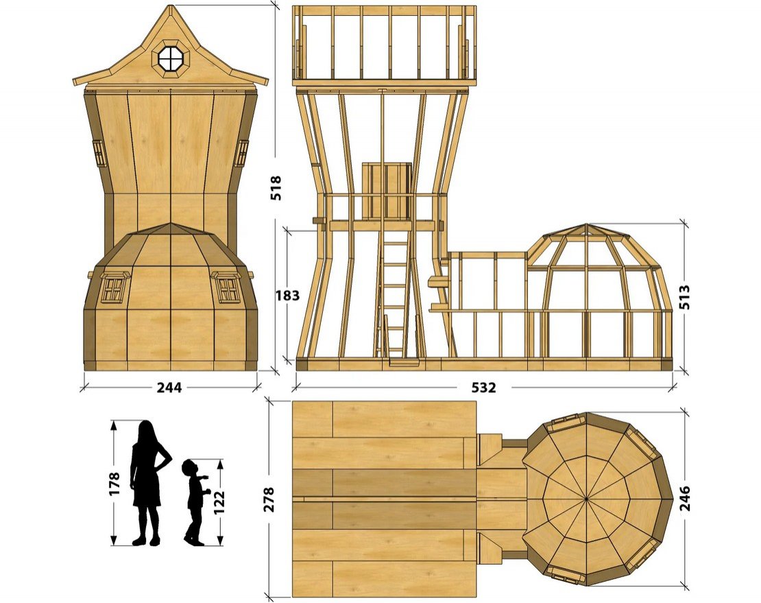 Игровой домик TORUDA WOOD Сапог Гулливера - вид 2