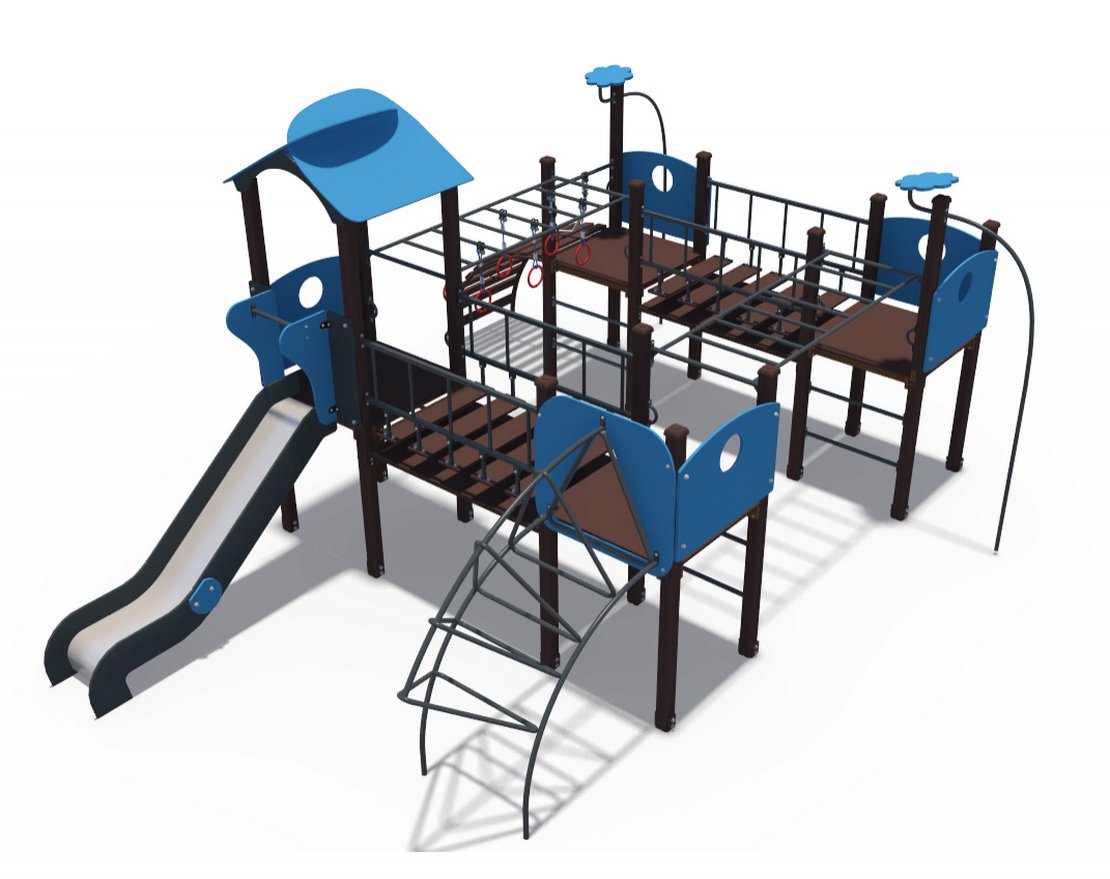 Игровой комплекс Геометрия металлический скат Н-1200 ДИО 10016 - вид 4