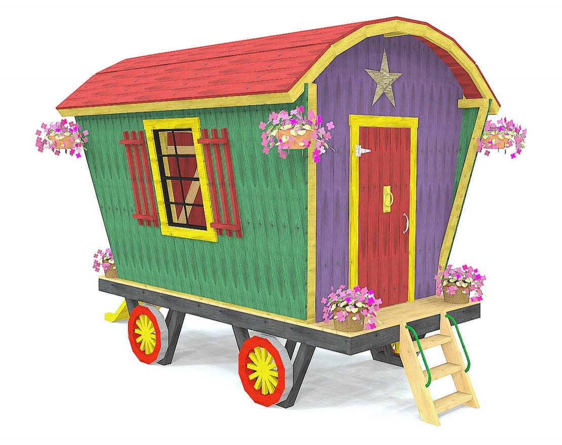 Игровой комплекс TORUDA WOOD Цыганский фургон - вид 2