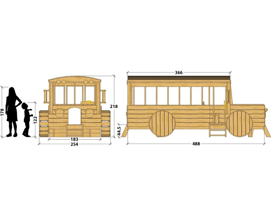 Игровой комплекс TORUDA WOOD Школьный автобус - вид 3