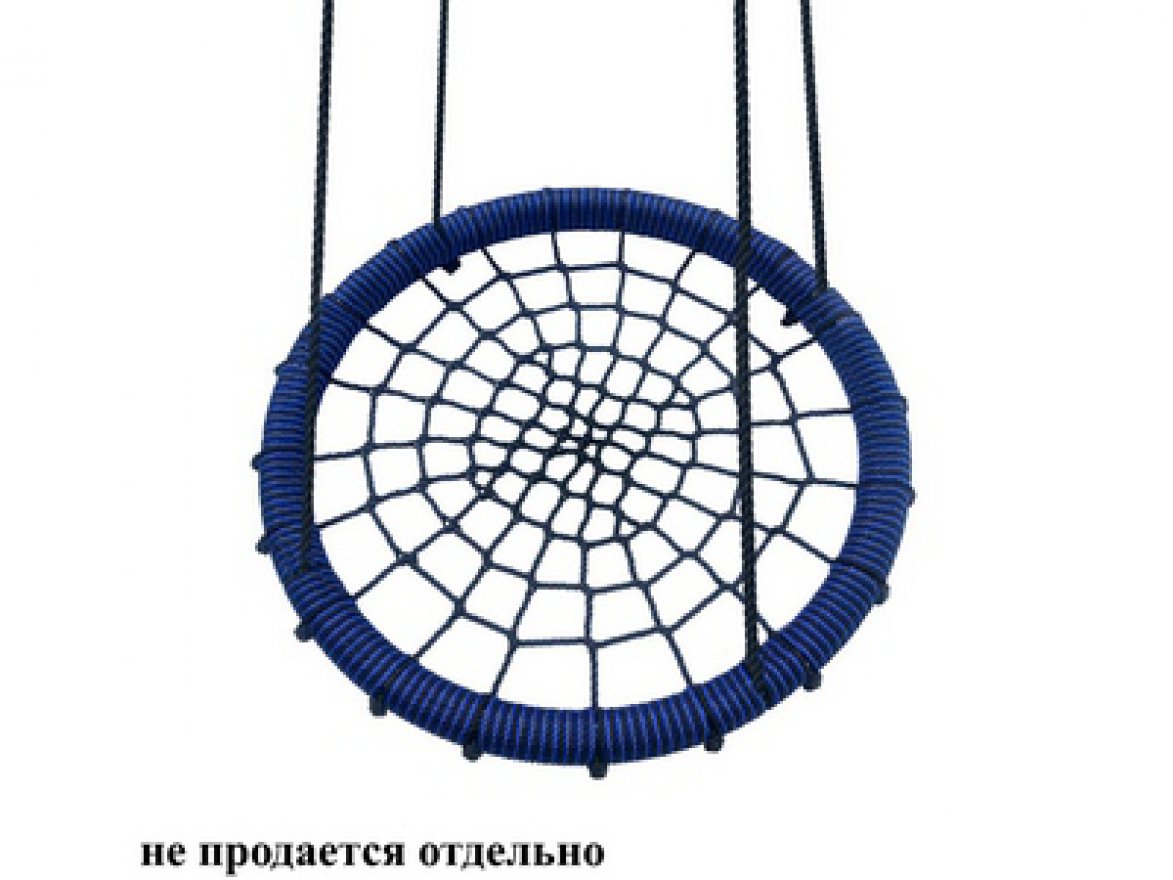Качели подвесные круглые плетеные гнездо D-80см - вид 2