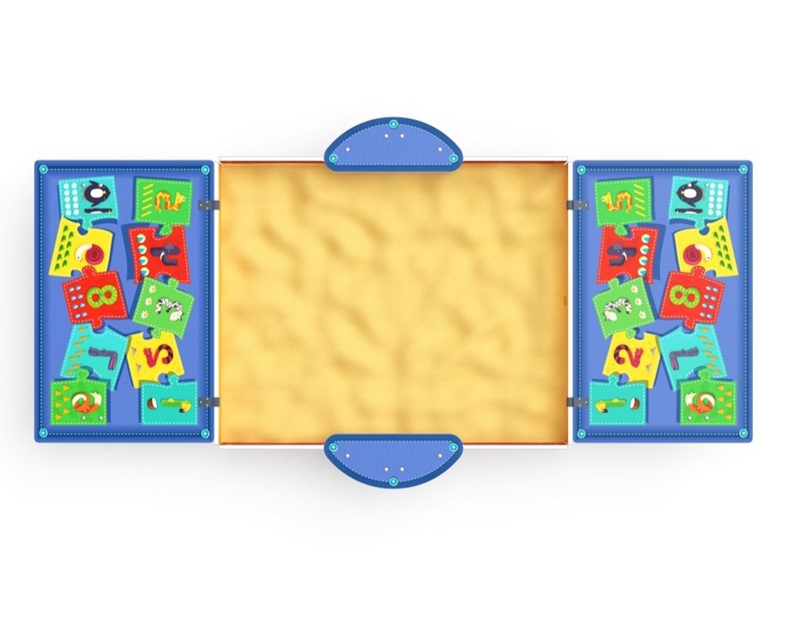 Песочница с крышкой с крышкой  Клад чисел-3 - вид 2