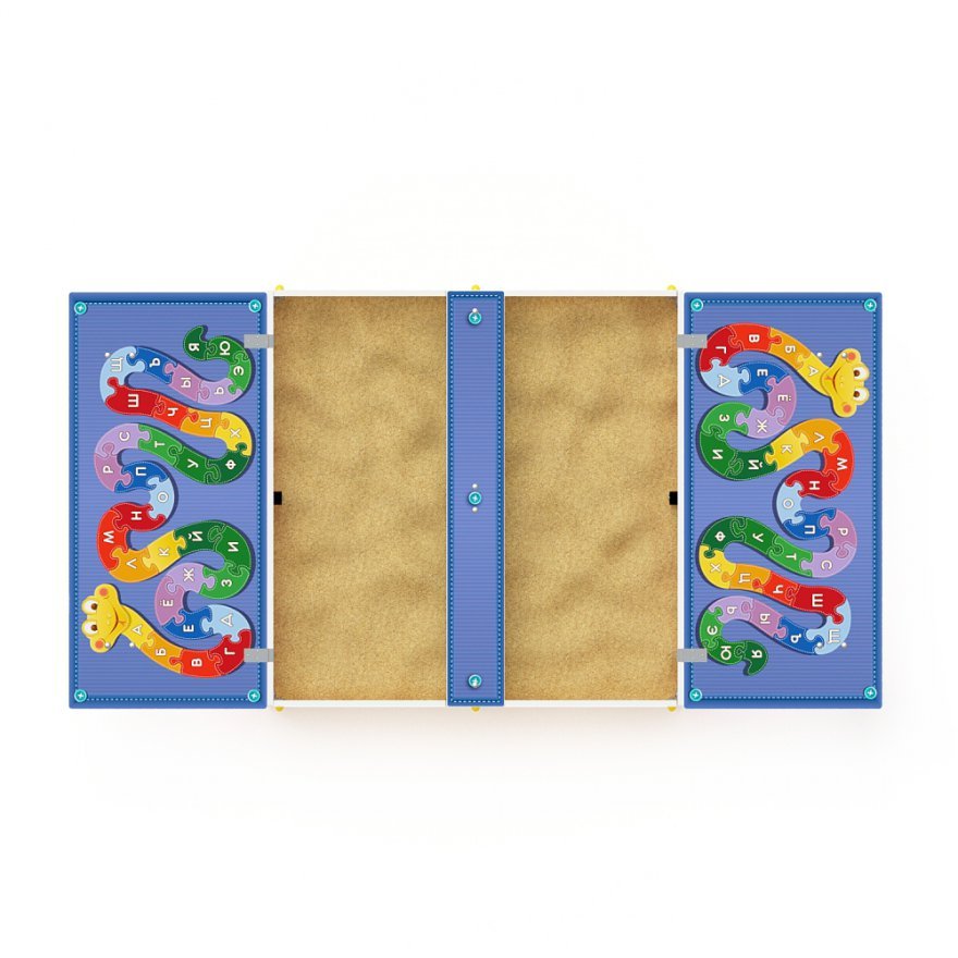 Песочница с крышкой Буквенный пляж-2 - вид 4