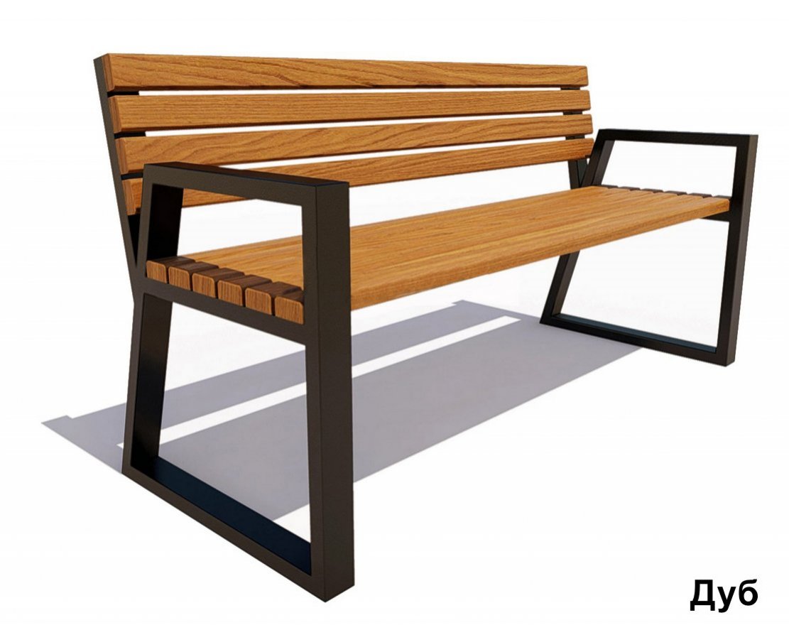 Скамейка уличная Кёльн, Лиственница - вид 4