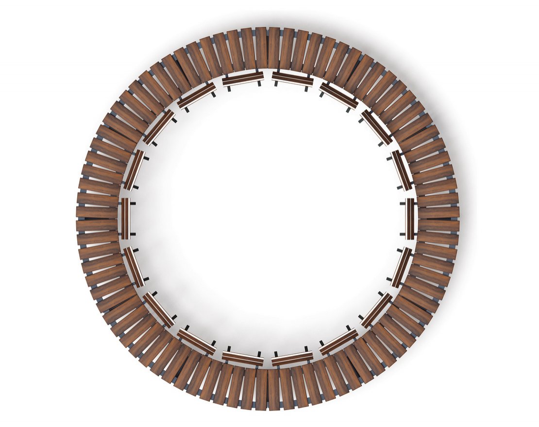 Скамья Центр гармонии-3 (темный дуб) - вид 4
