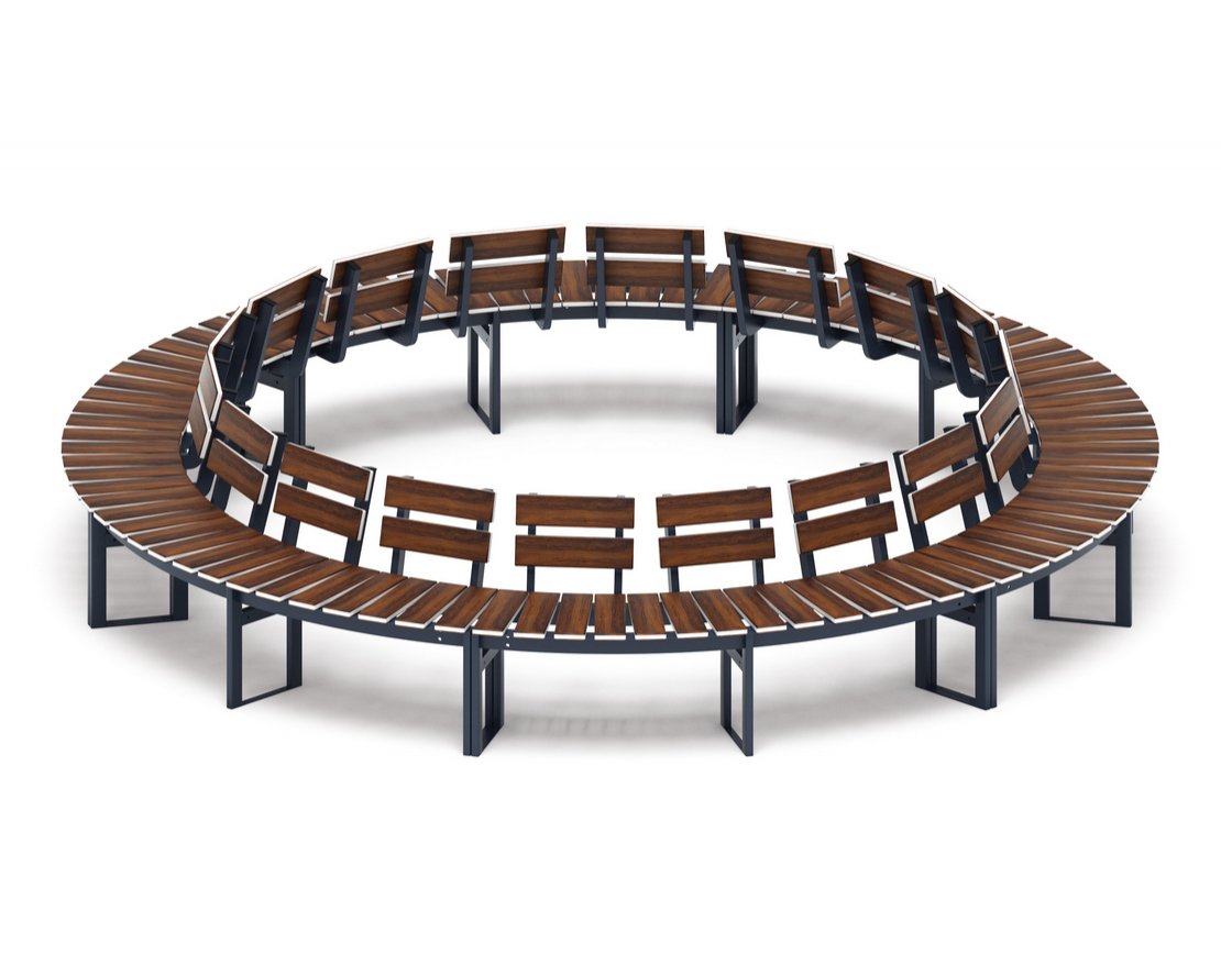 Скамья Центр гармонии-3 (темный дуб) - вид 3