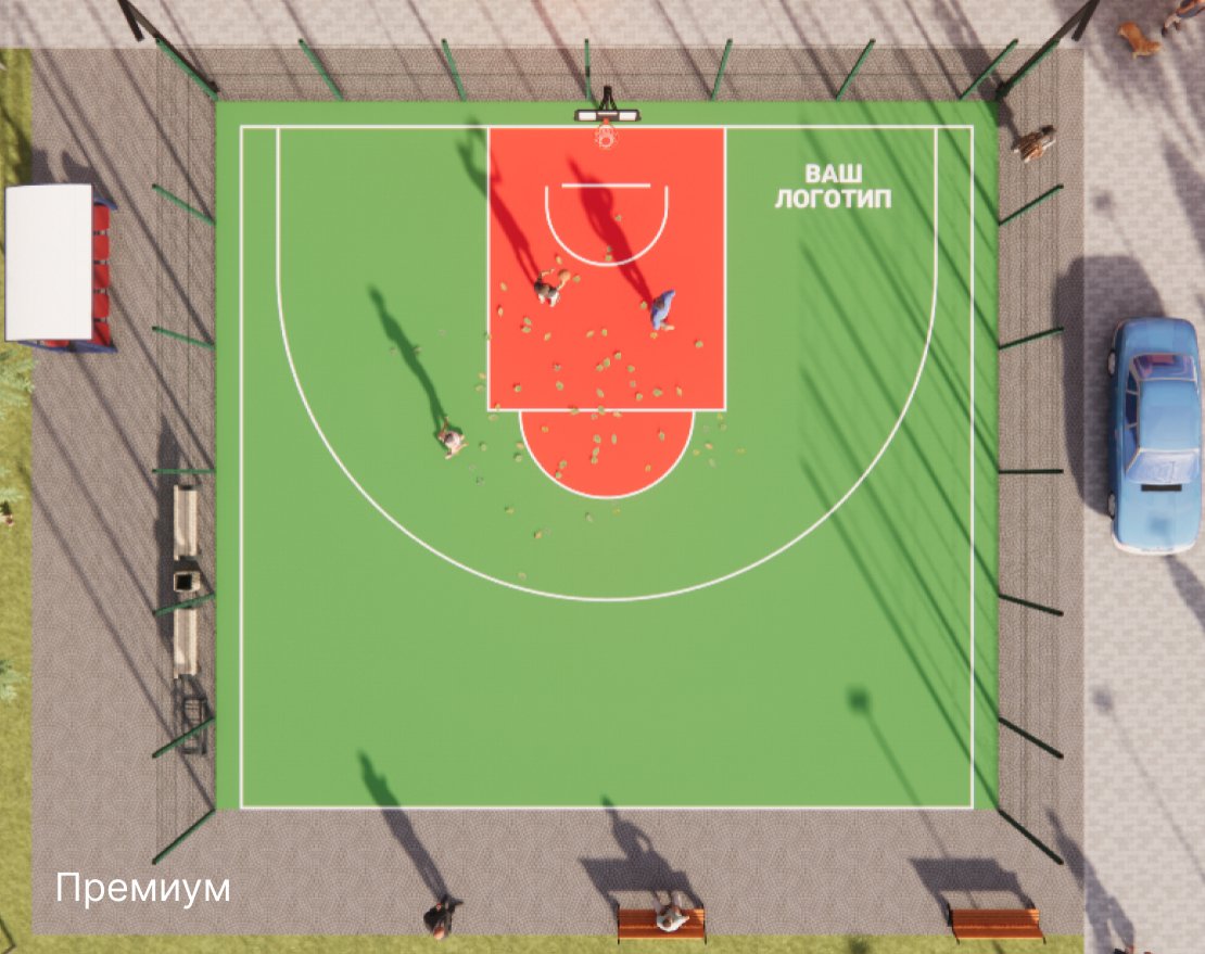 Стритбольная площадка TORUDA ST-1 (16х14,5, игровое поле 15х14) - вид 2