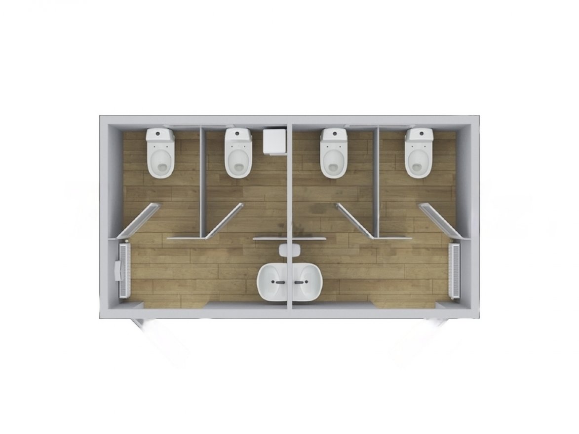 Туалетный модуль T-22 (Для подключения к воде и канализации) - вид 4