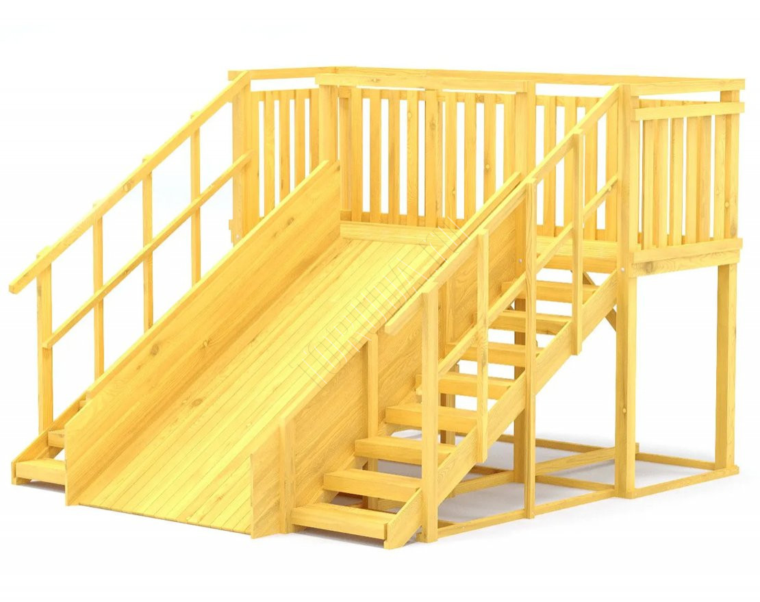 Зимняя горка TORUDA Север wood-4 (скат 3 м)