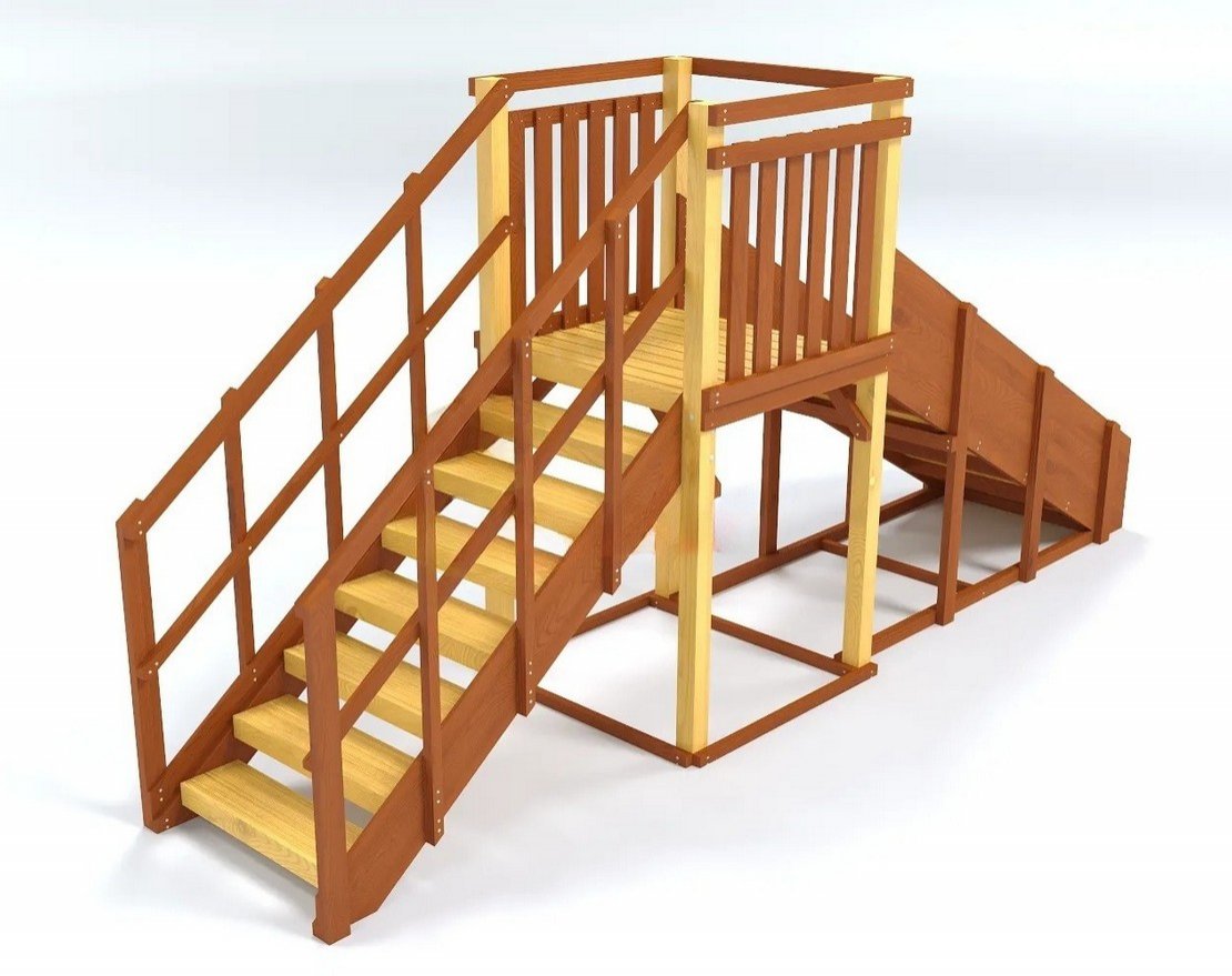 Зимняя деревянная горка TORUDA Север-2 (скат 3 м) - вид 3