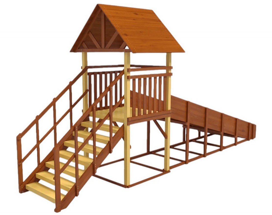 Зимняя деревянная горка TORUDA Север-5/1 (скат 5 м) - вид 4