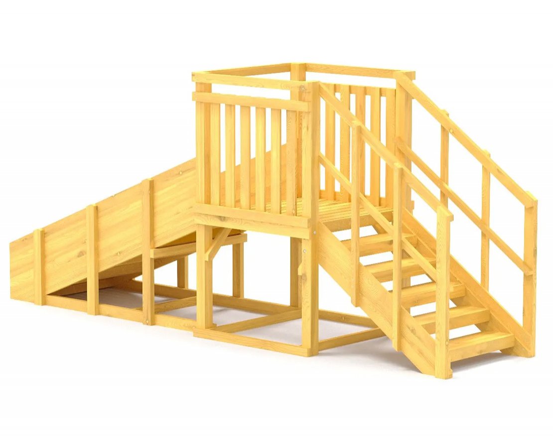 Зимняя горка TORUDA Север wood-1 (скат 2,3 м) - вид 2