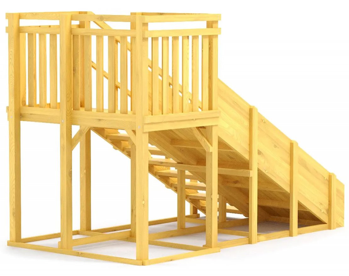 Зимняя горка TORUDA Север wood-3 (скат 3 м) - вид 3