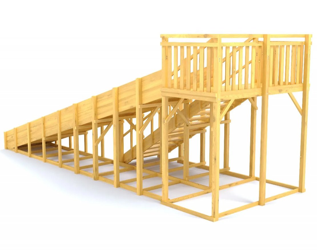Зимняя горка TORUDA Север wood-6 (скат 7,6 м) - вид 2