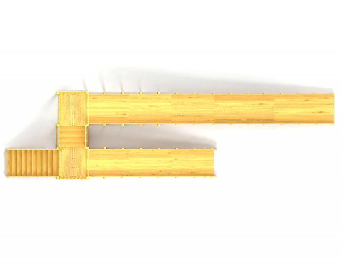 Зимняя горка TORUDA Север wood-9 (скат 11,85 м) - вид 3