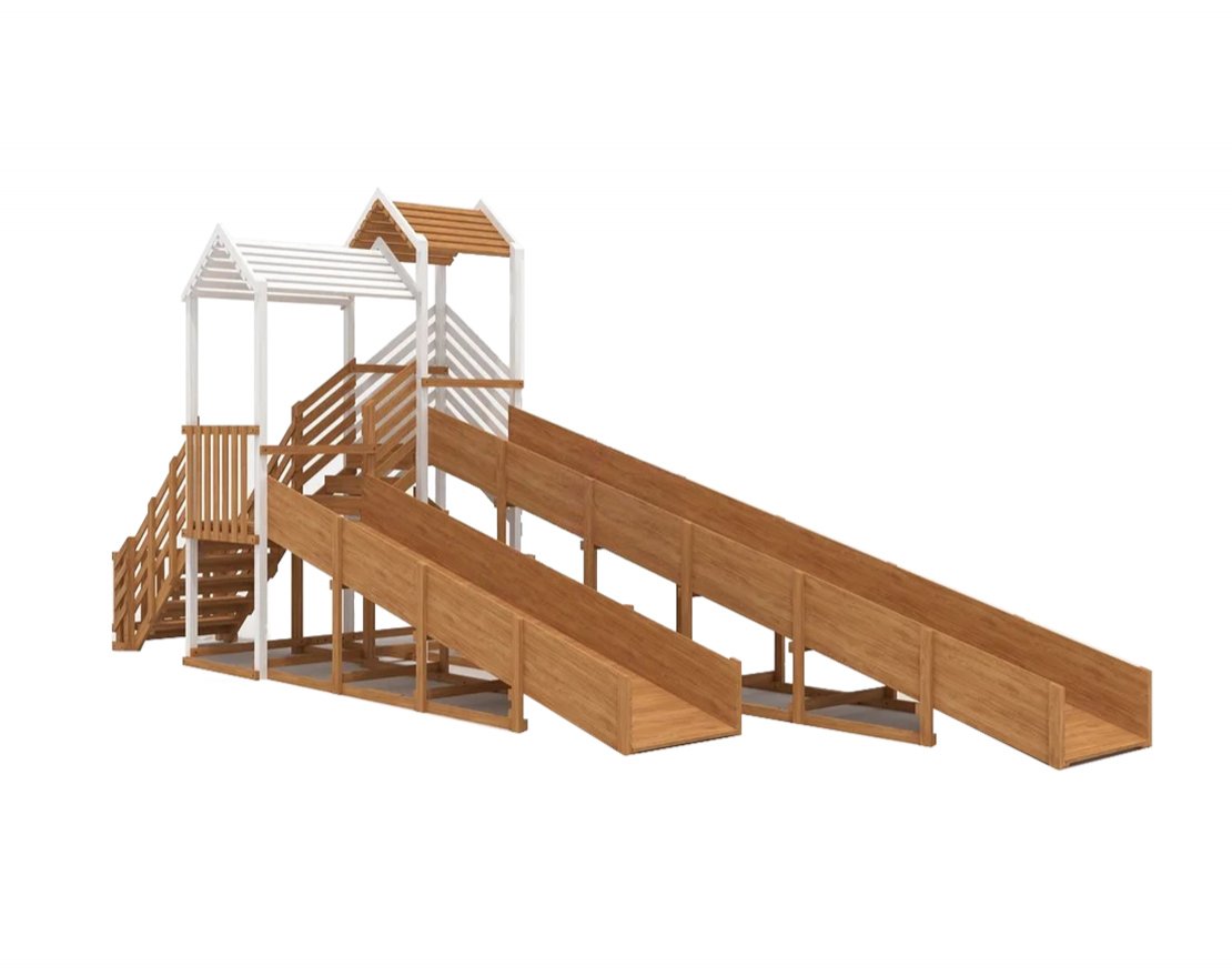 Зимняя горка Snow Fox, скат 8+5 м (мод.1) - вид 2