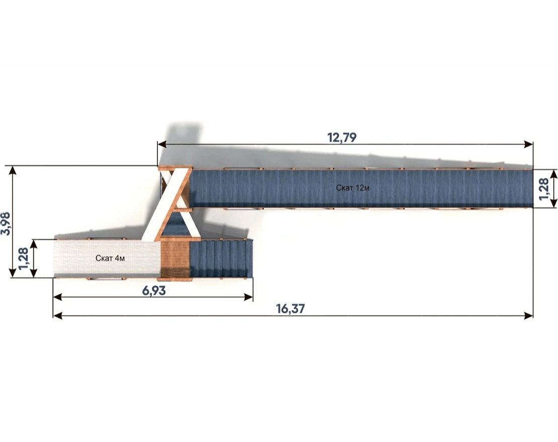 Зимняя горка Snow Fox 12 м с двумя скатами (мод. 4) - вид 4