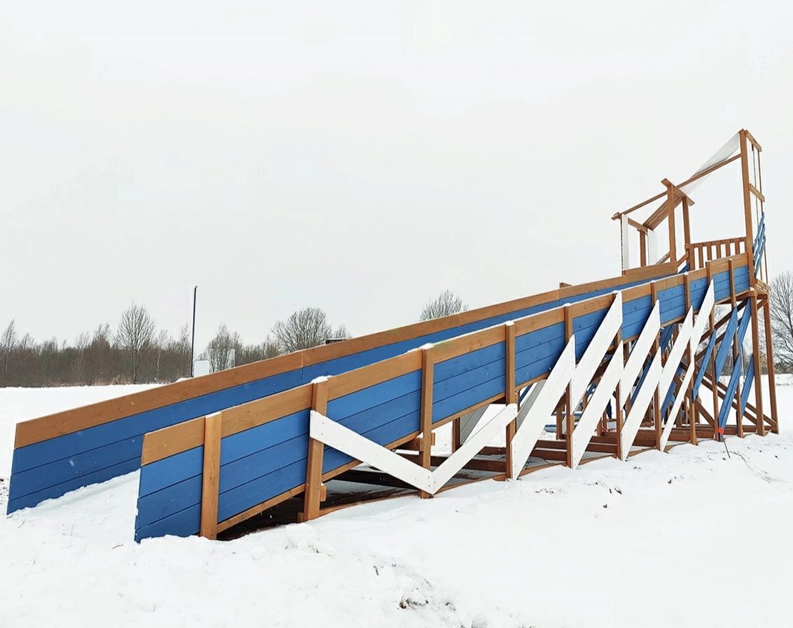 Зимняя горка Snow Fox 12 м с двумя скатами (мод. 4) - вид 2