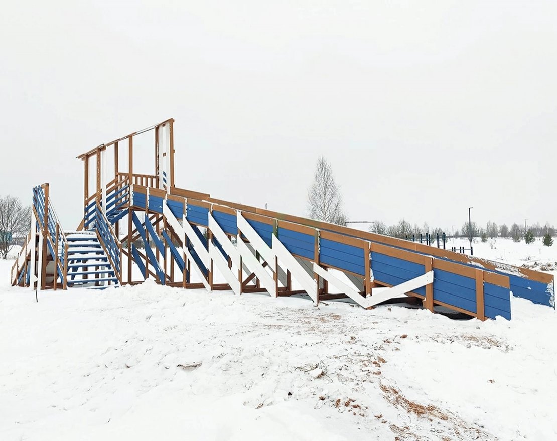 Зимняя горка Snow Fox 12 м с двумя скатами (мод. 4) - вид 3