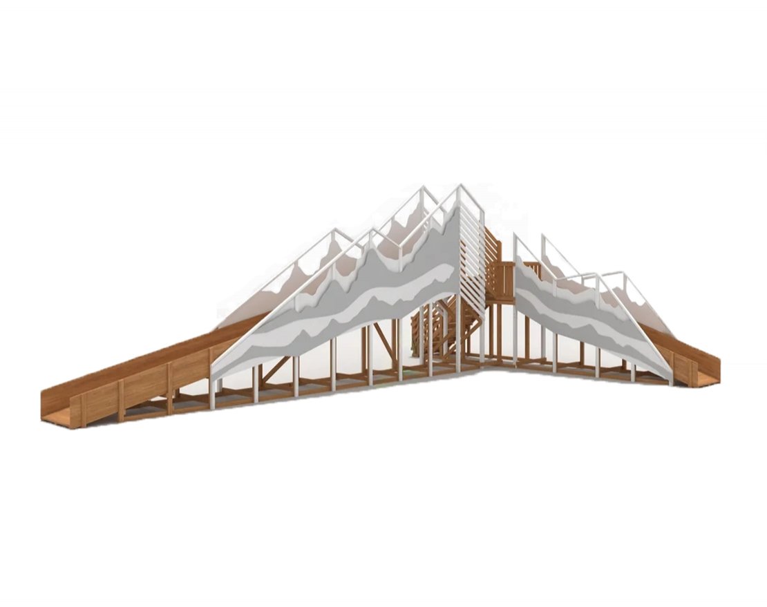 Зимняя горка Snow Fox 12 м, с двумя скатами (мод. 5) - вид 4