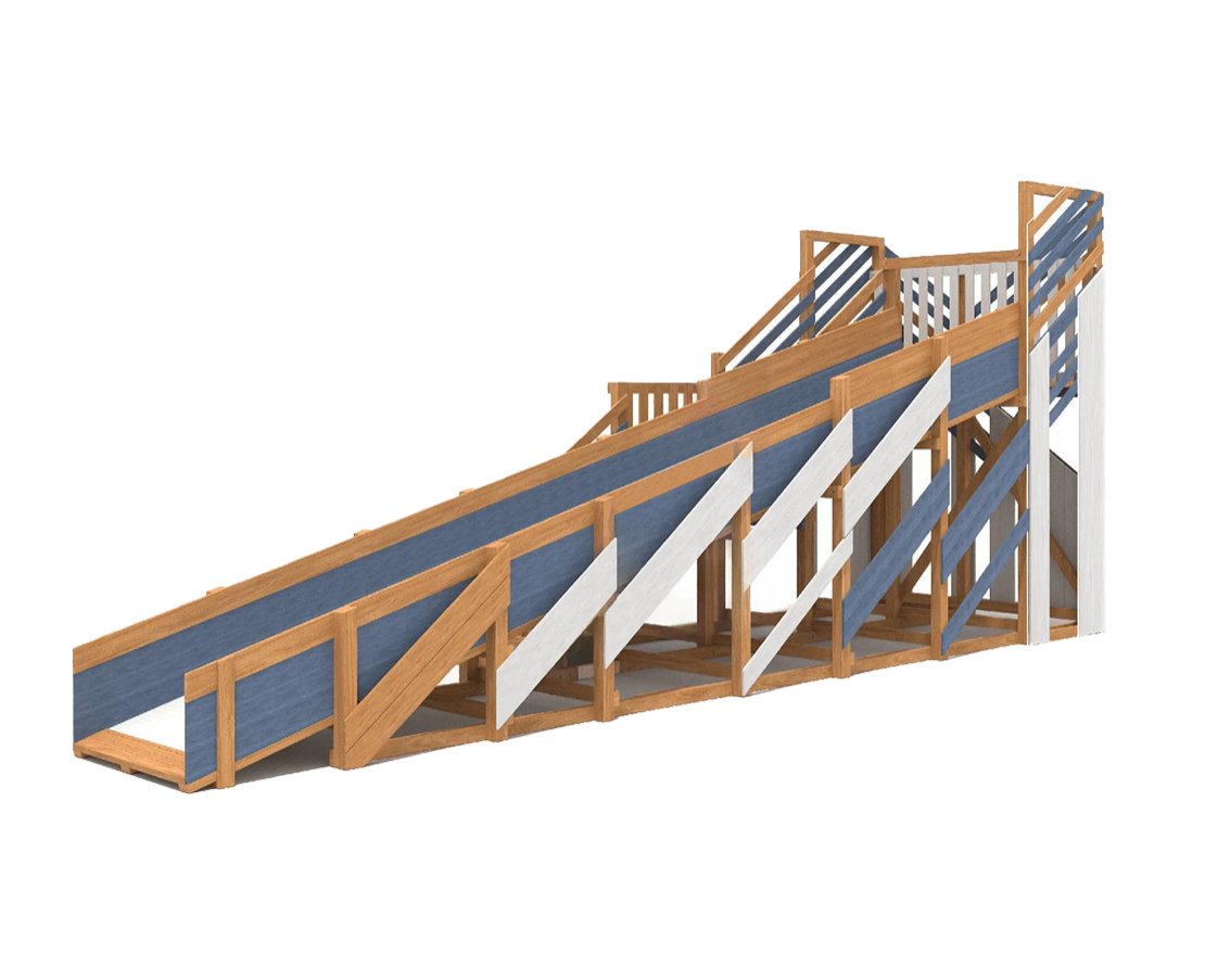 Зимняя горка Snow Fox скат 8 м (мод. 3) - вид 3