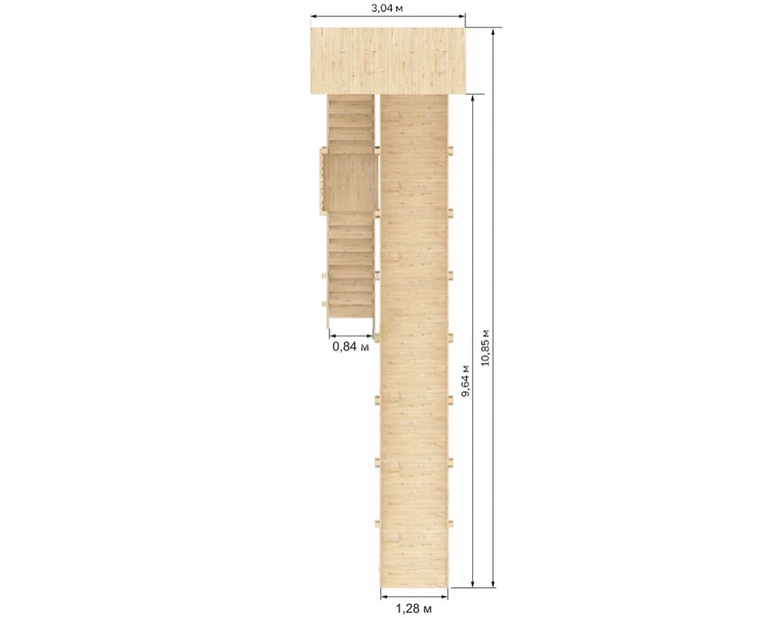 Зимняя горка Snow Fox Домик (скат 10 м), без окраски - вид 4