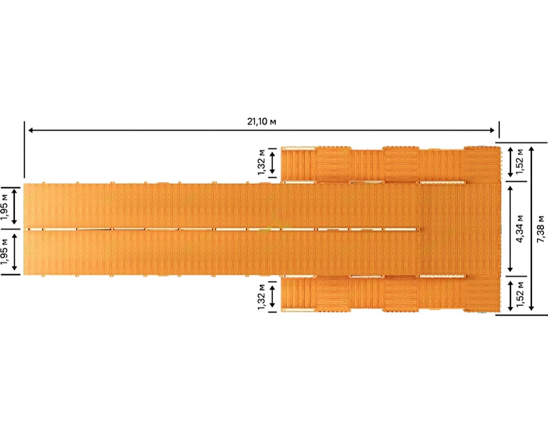 Зимняя горка Snow Fox скат 18 м (мод. 1) - вид 4