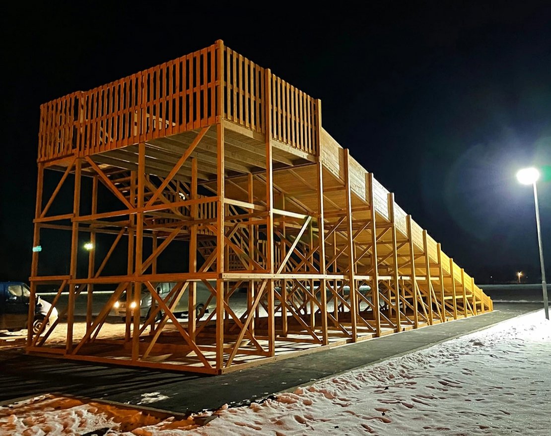 Зимняя горка Snow Fox скат 18 м (мод. 1) - вид 3