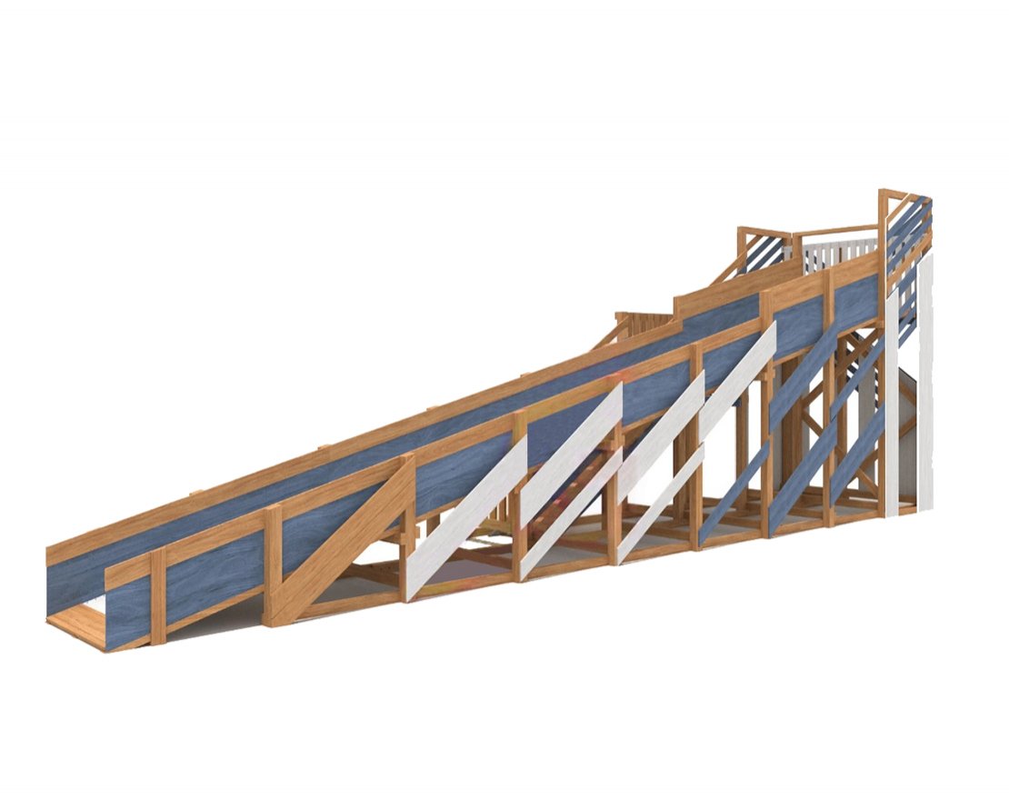 Зимняя горка Snow Fox скат 10 м (мод. 4) - вид 2