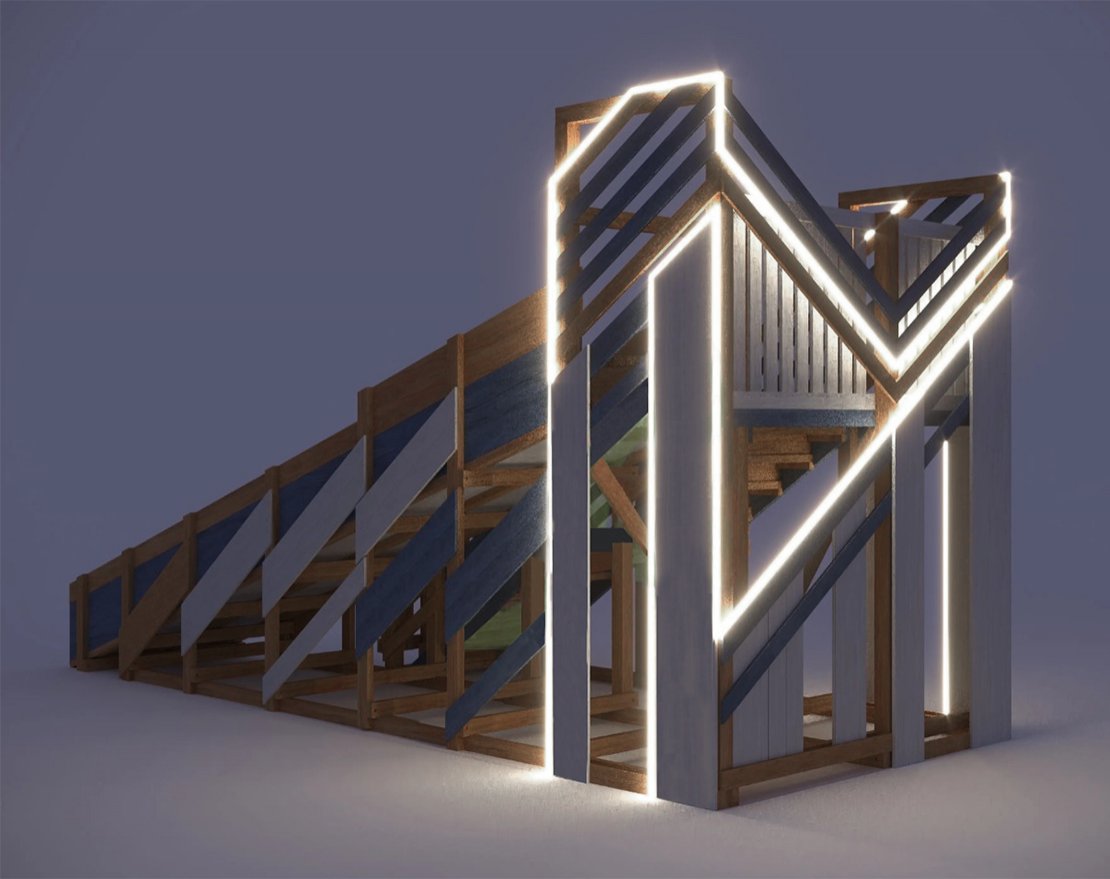 Зимняя горка Snow Fox, скат 5,9 м (мод. 3) - вид 3