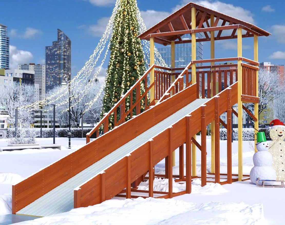 Зимняя горка TORUDA Север - 6/1 (скат 7,6 м) - вид 5