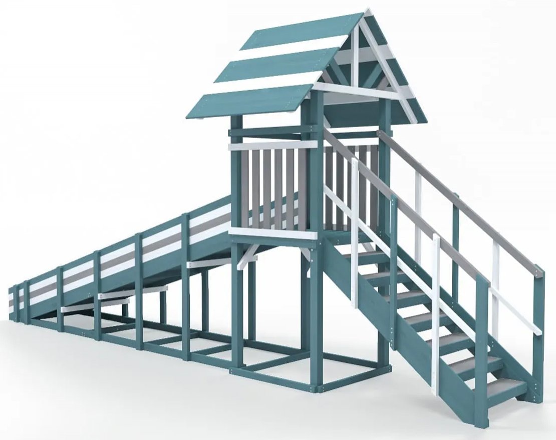 Зимняя горка TORUDA Север-5 (скат 5 м, цвет - серый индиго) - вид 2