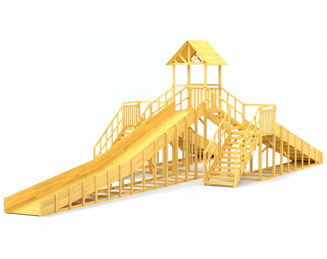 Зимняя горка TORUDA Север wood-11 (скат 11,85 м) - вид 3